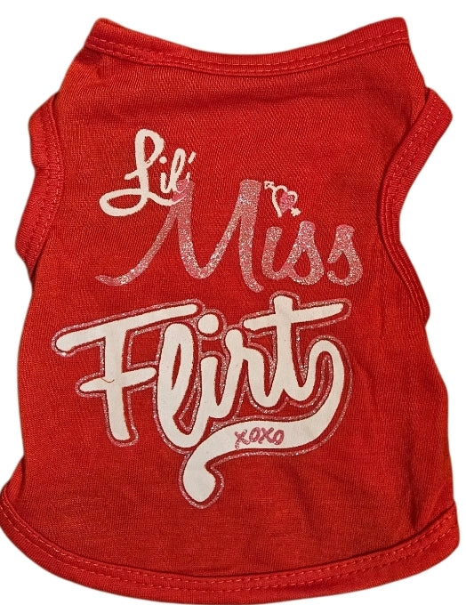 Lil' Miss Flirt Red Pet Shirt