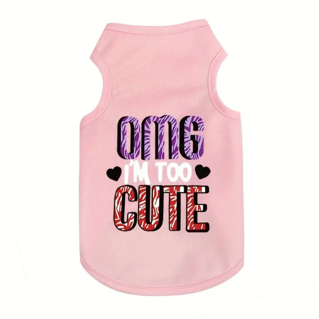 Pink Sleeveless Pet Shirt - Small